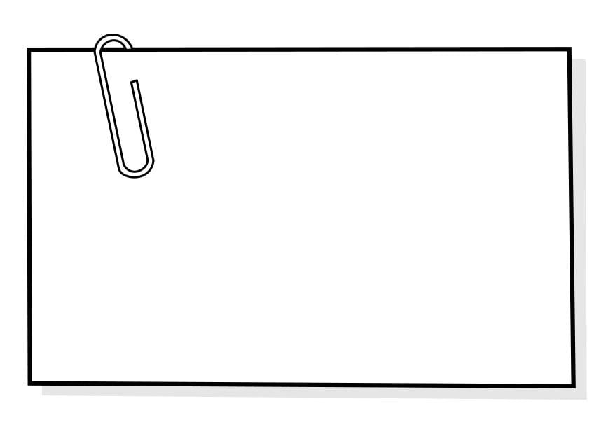 Dibujo para colorear hoja de notas
