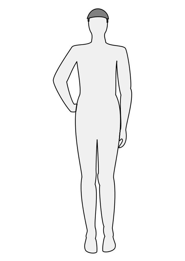 Dibujo para colorear hombre de frente