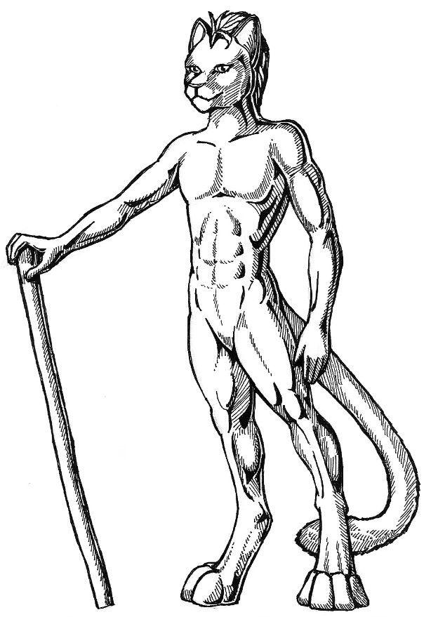 Dibujo para colorear hombre leA³n