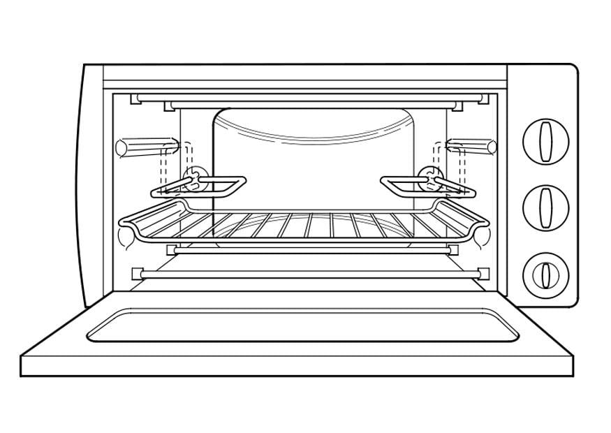 Dibujo para colorear horno