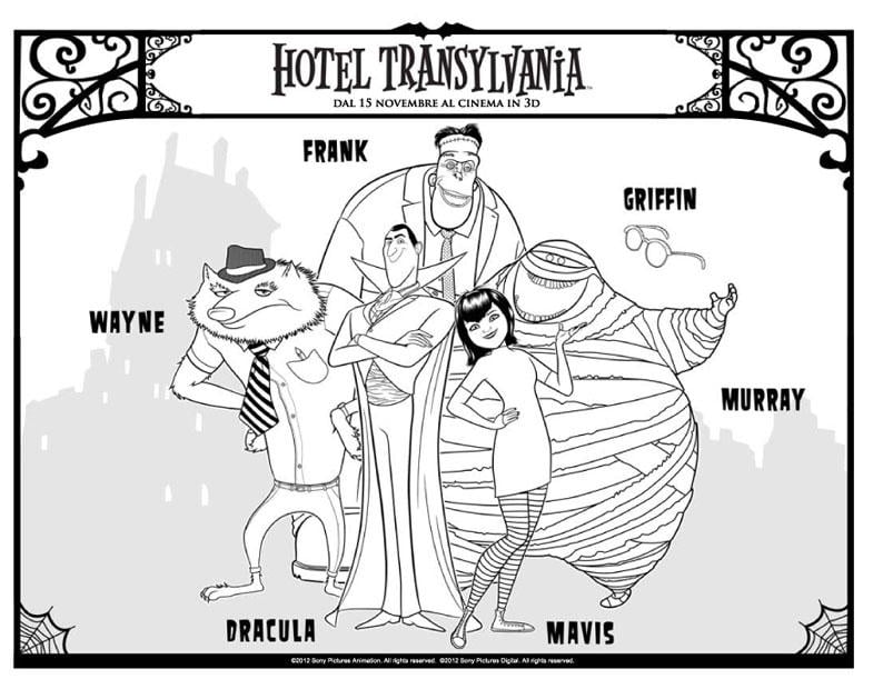 Dibujo para colorear hotel transilvania