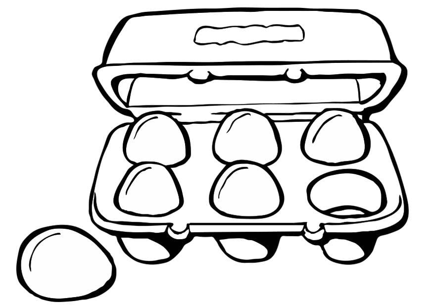 Dibujo para colorear huevera