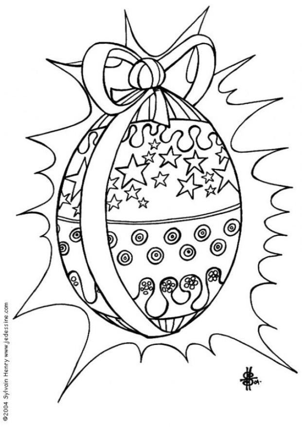 Dibujo para colorear huevo de pascua