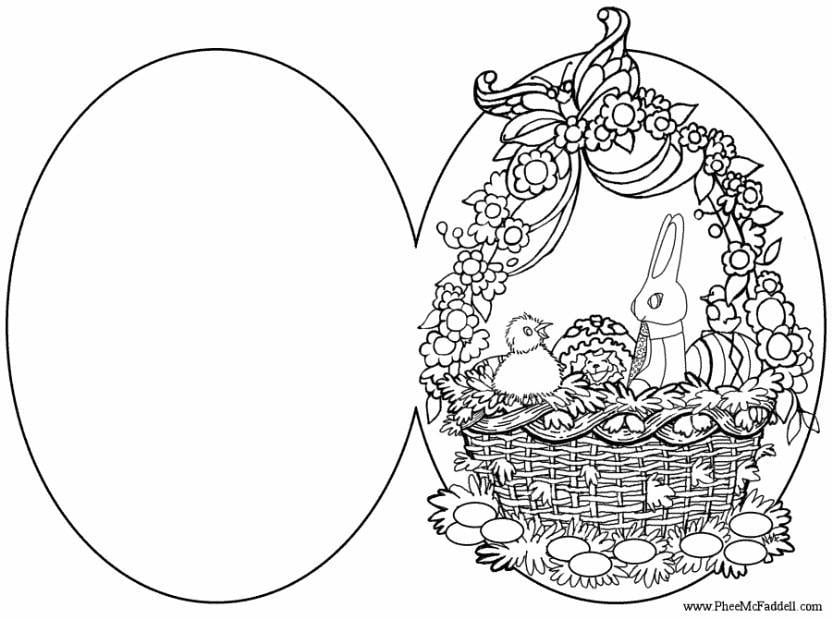 Dibujo para colorear huevo de pascua