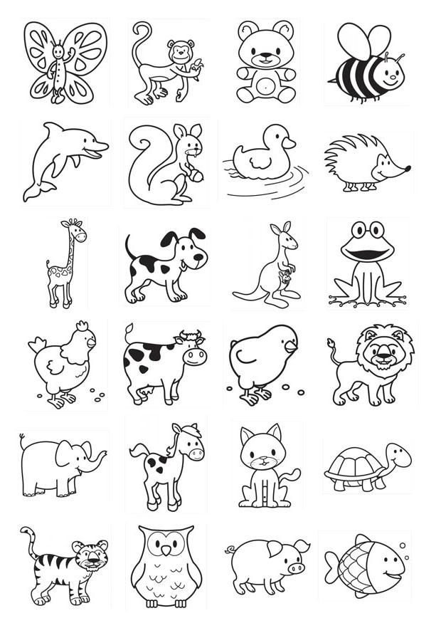 Dibujo para colorear iconos para ninos