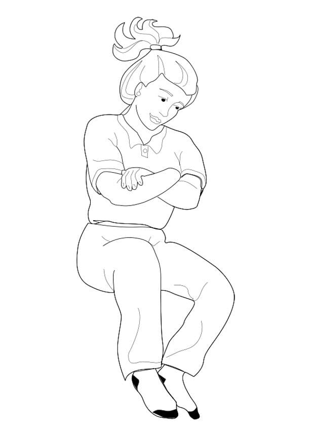 Dibujo para colorear ingravidez