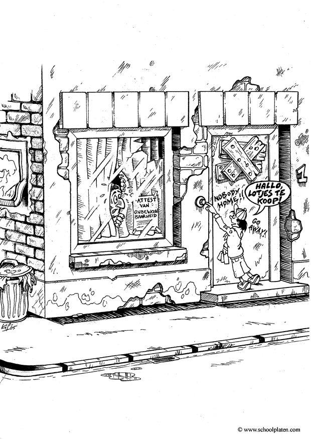 Dibujo para colorear inhabitabilidad