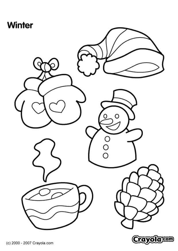 Dibujo para colorear invierno