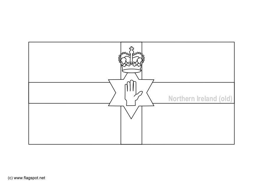 Dibujo para colorear irlanda del  norte (antigua)