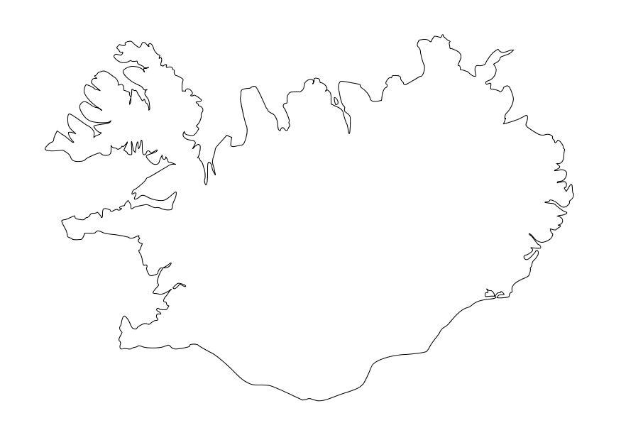 Dibujo para colorear islandia