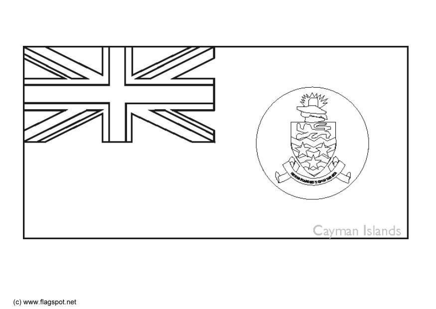 Dibujo para colorear islas caimA¡n