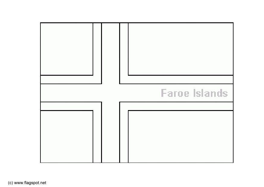 Dibujo para colorear islas feroe