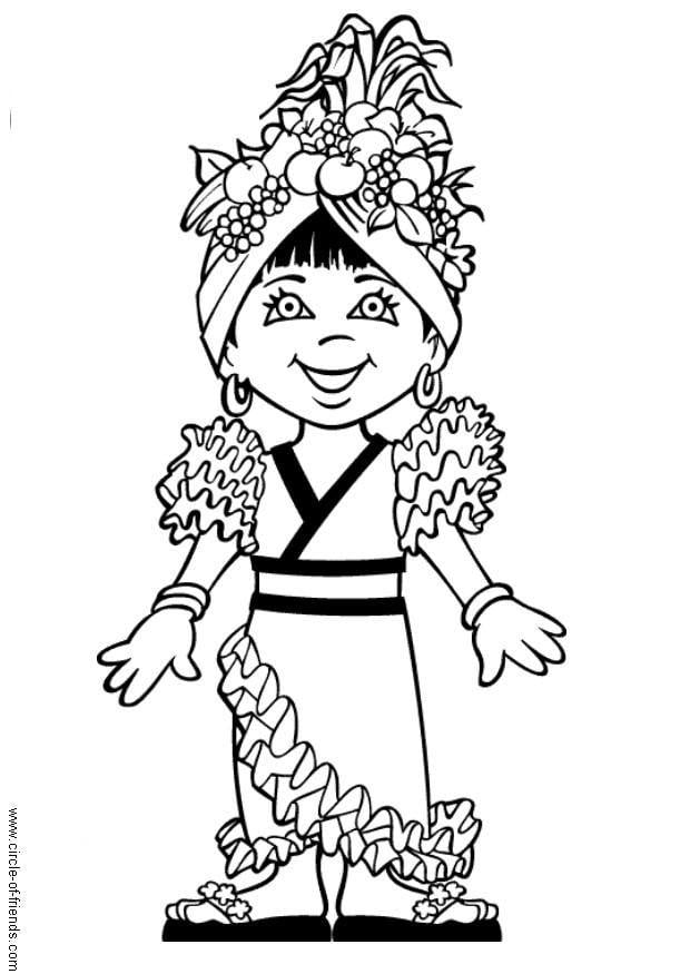 Dibujo para colorear janaina