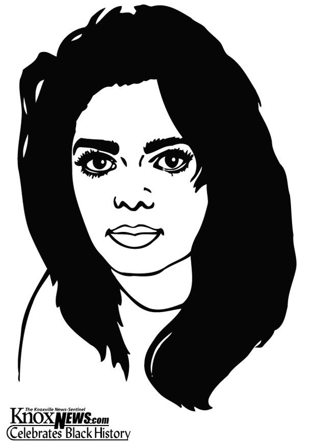Dibujo para colorear janet jackson