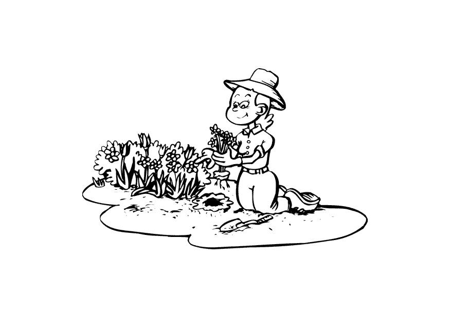 Dibujo para colorear jardinerA­a