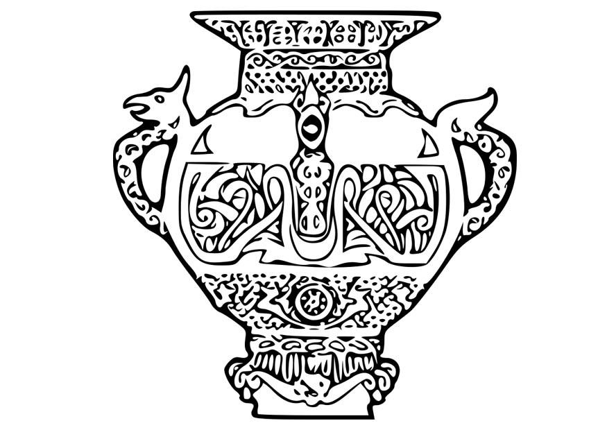 Dibujo para colorear jarrA³n viquingo