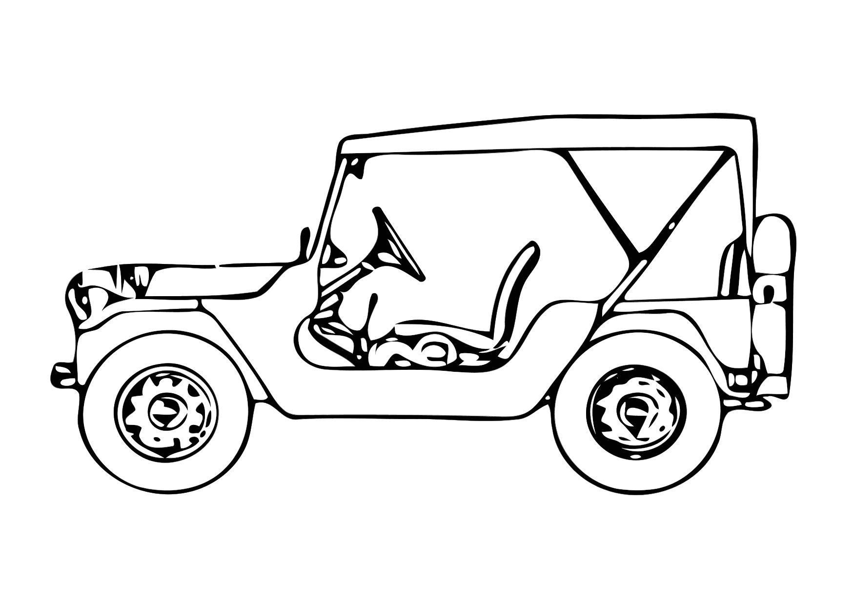 Dibujo para colorear jeep