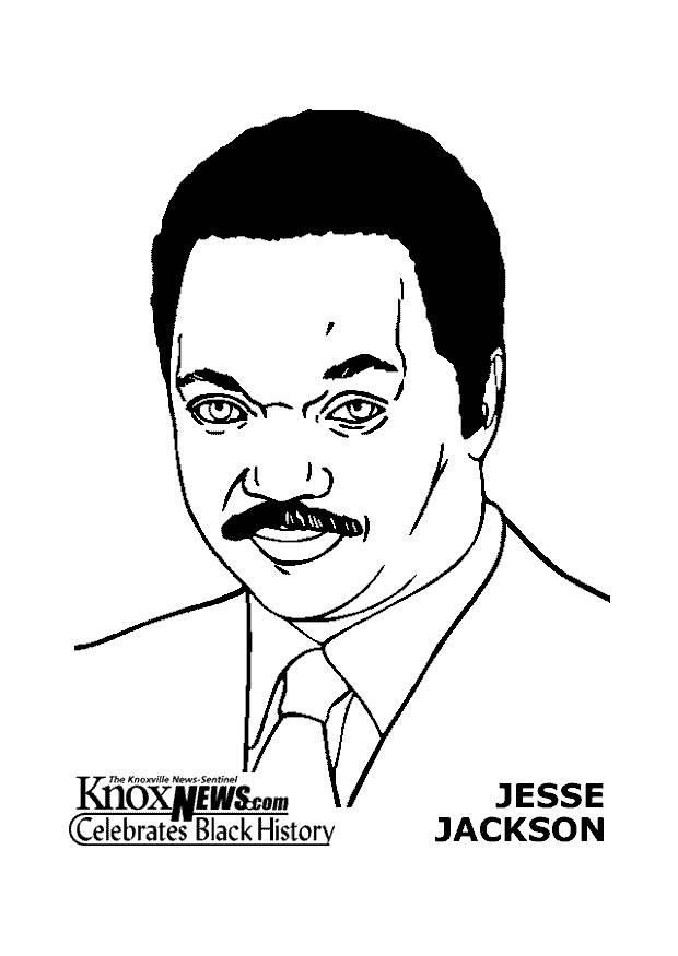 Dibujo para colorear jesse jackson