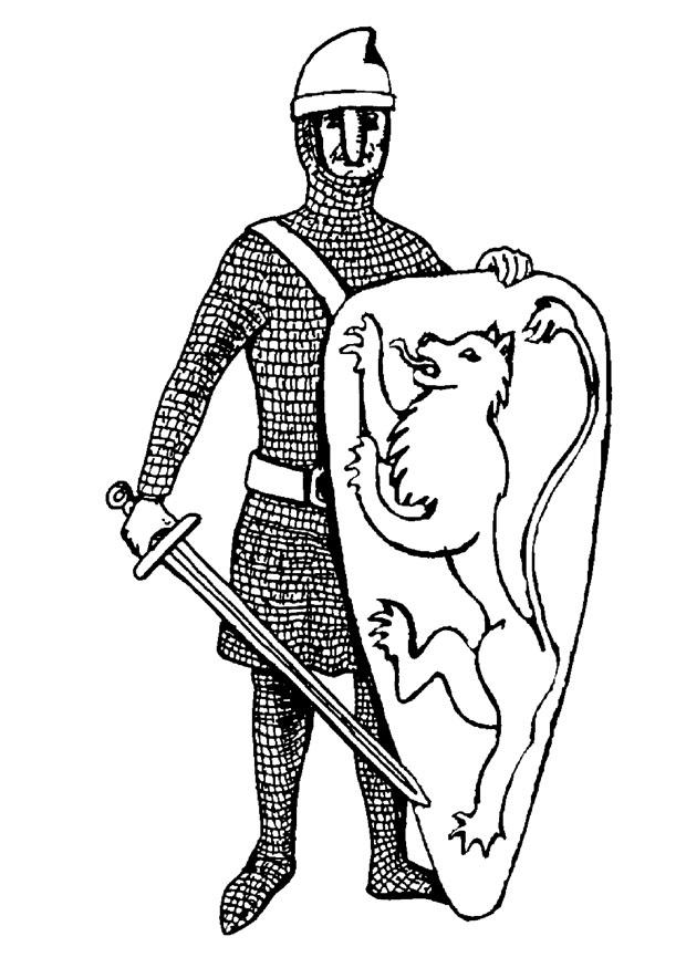 Dibujo para colorear jinete