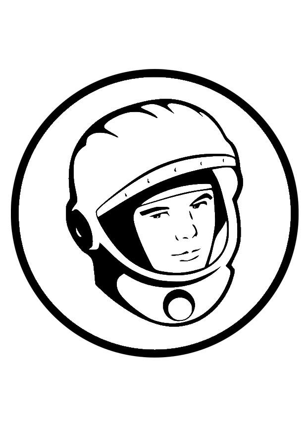 Dibujo para colorear joeri gagarin