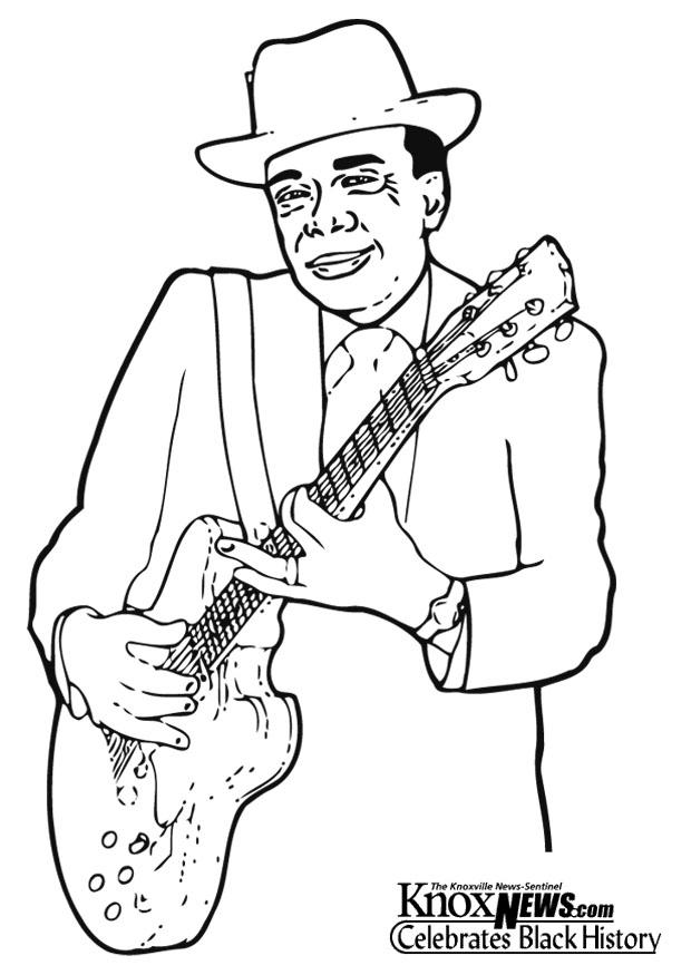 Dibujo para colorear john lee hooker