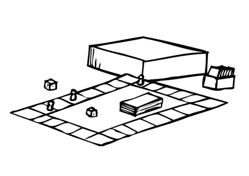 Dibujo para colorear juego de mesa