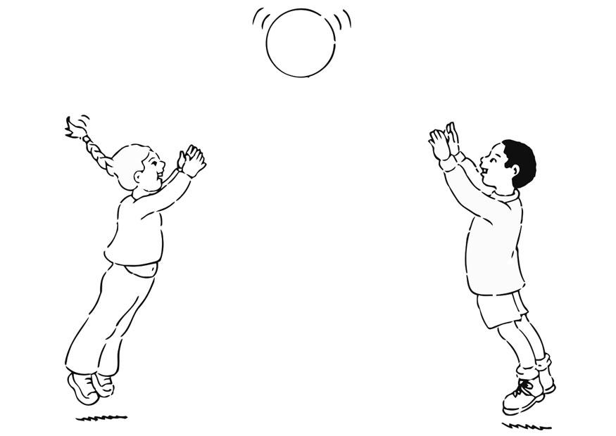 Dibujo para colorear jugar a la pelota