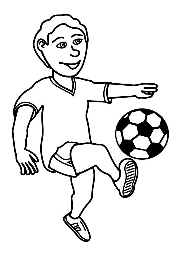 Dibujo para colorear jugar al fAºtbol