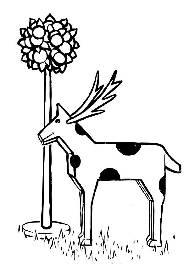 Dibujo para colorear juguete de madera