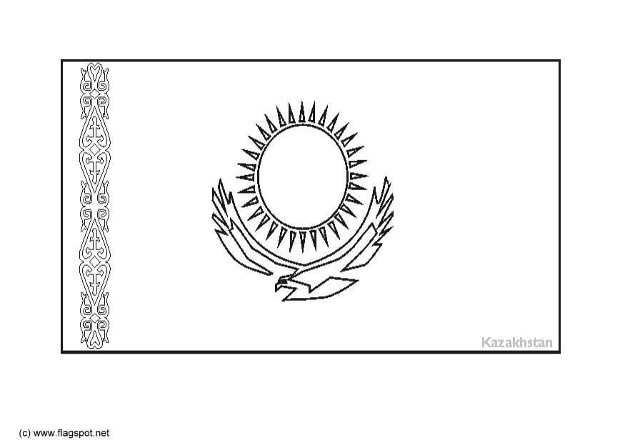 Dibujo para colorear kazajstA¡n