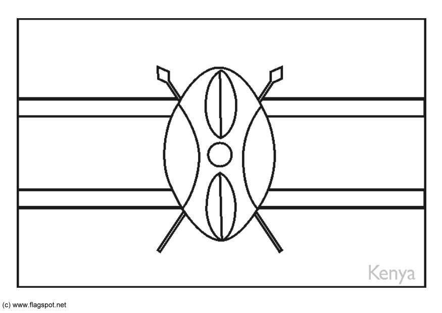 Dibujo para colorear kenia