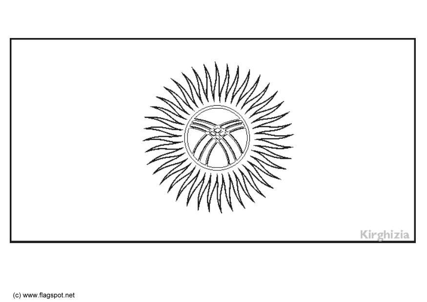 Dibujo para colorear kirghizistA¡n