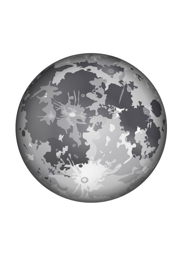 Dibujo para colorear la luna
