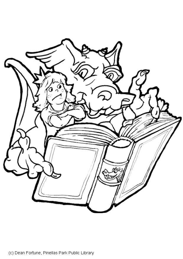 Dibujo para colorear la princesa y el dragA³n