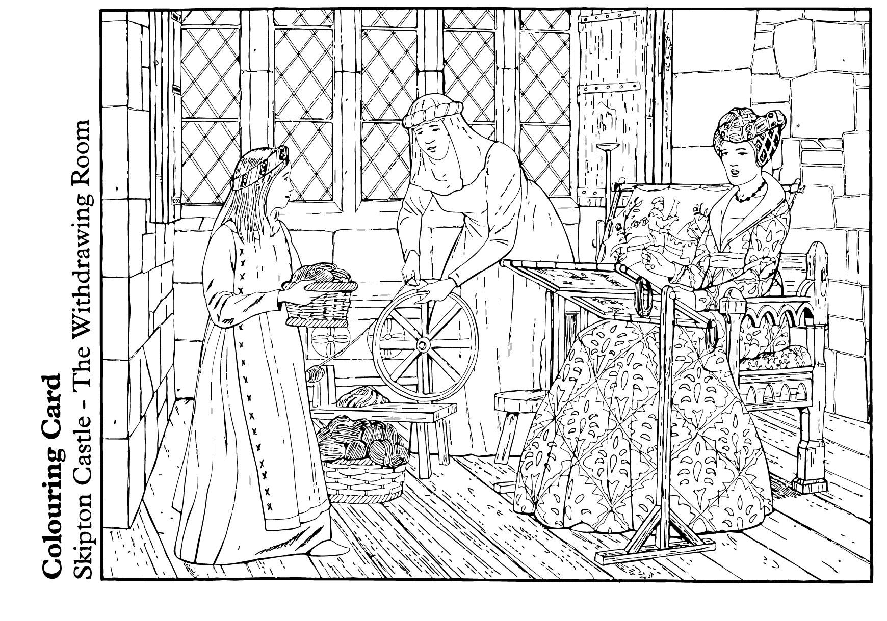 Dibujo para colorear la sala de recepciA³n