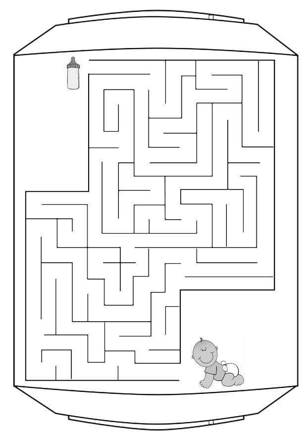 Dibujo para colorear laberinto