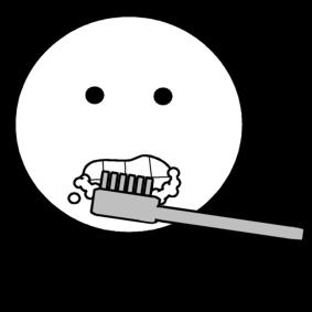 Dibujo para colorear lavarse los dientes 
