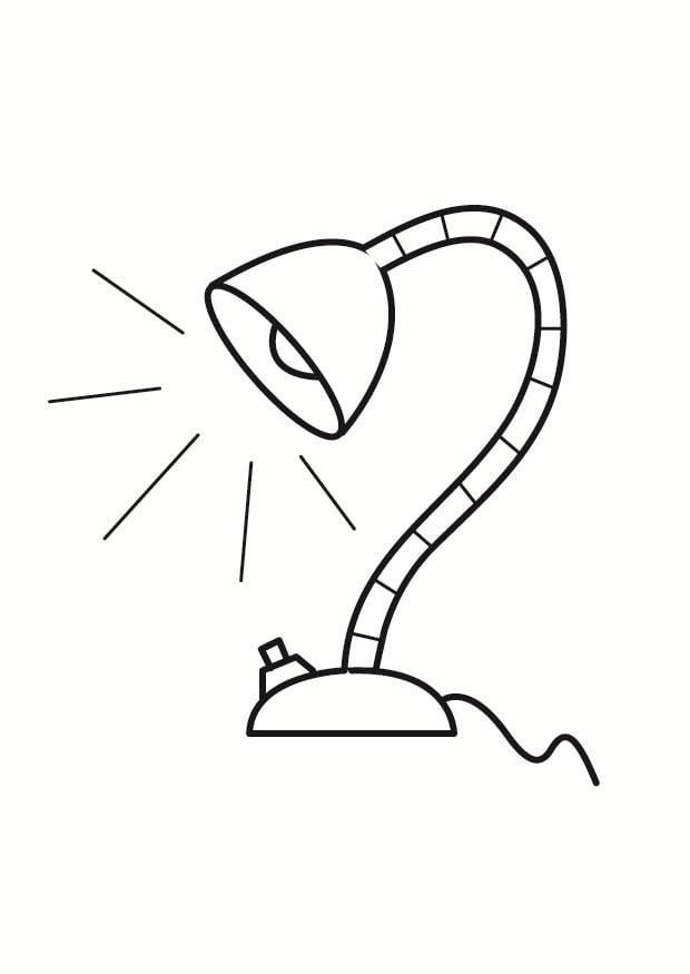Dibujo para colorear lA¡mpara
