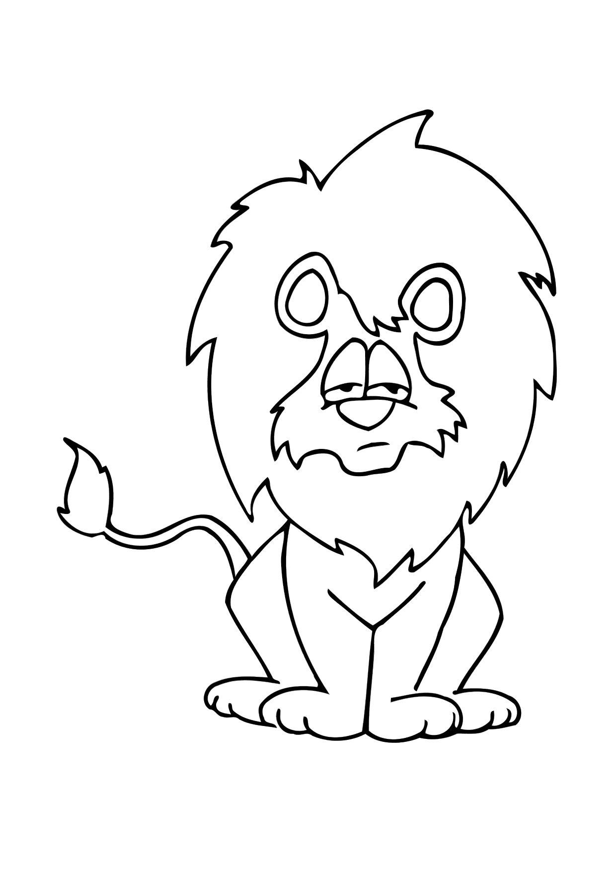 Dibujo para colorear leA³n