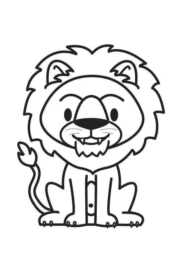 Dibujo para colorear leA³n