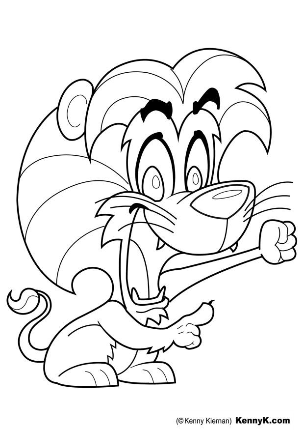 Dibujo para colorear leA³n