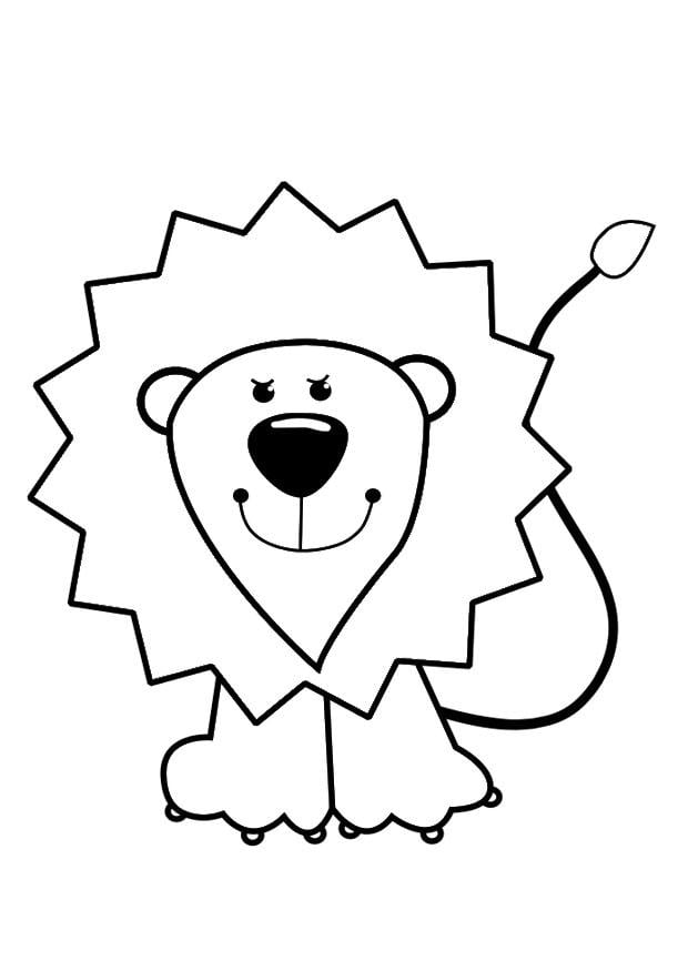 Dibujo para colorear leA³n