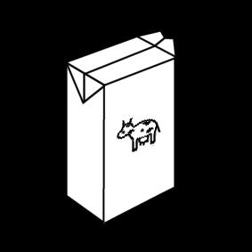 Dibujo para colorear leche - brik