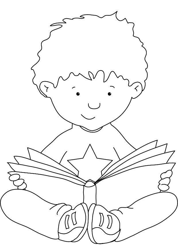 Dibujo para colorear leer