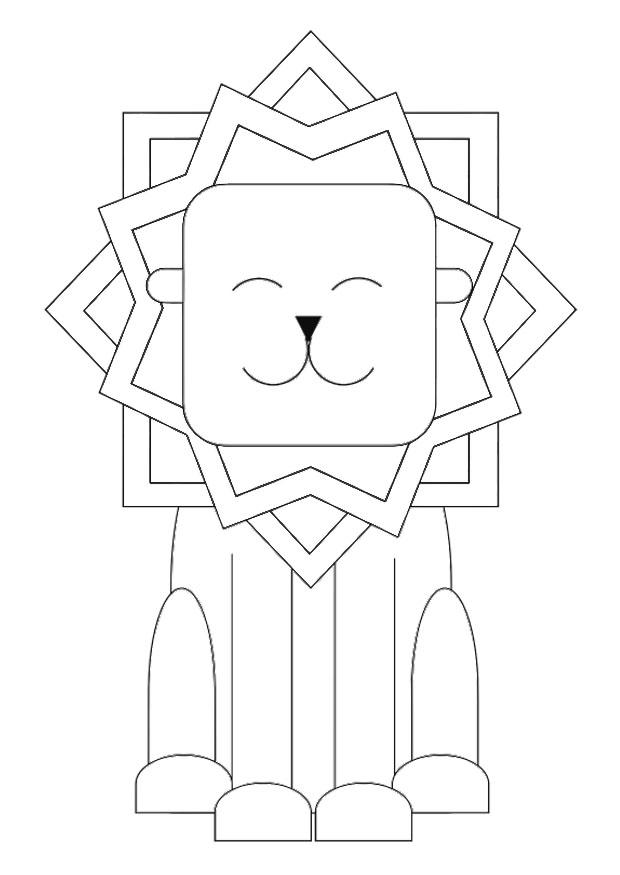 Dibujo para colorear leon