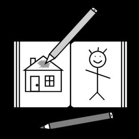 Dibujo para colorear libro para colorear - lA¡piz de colores