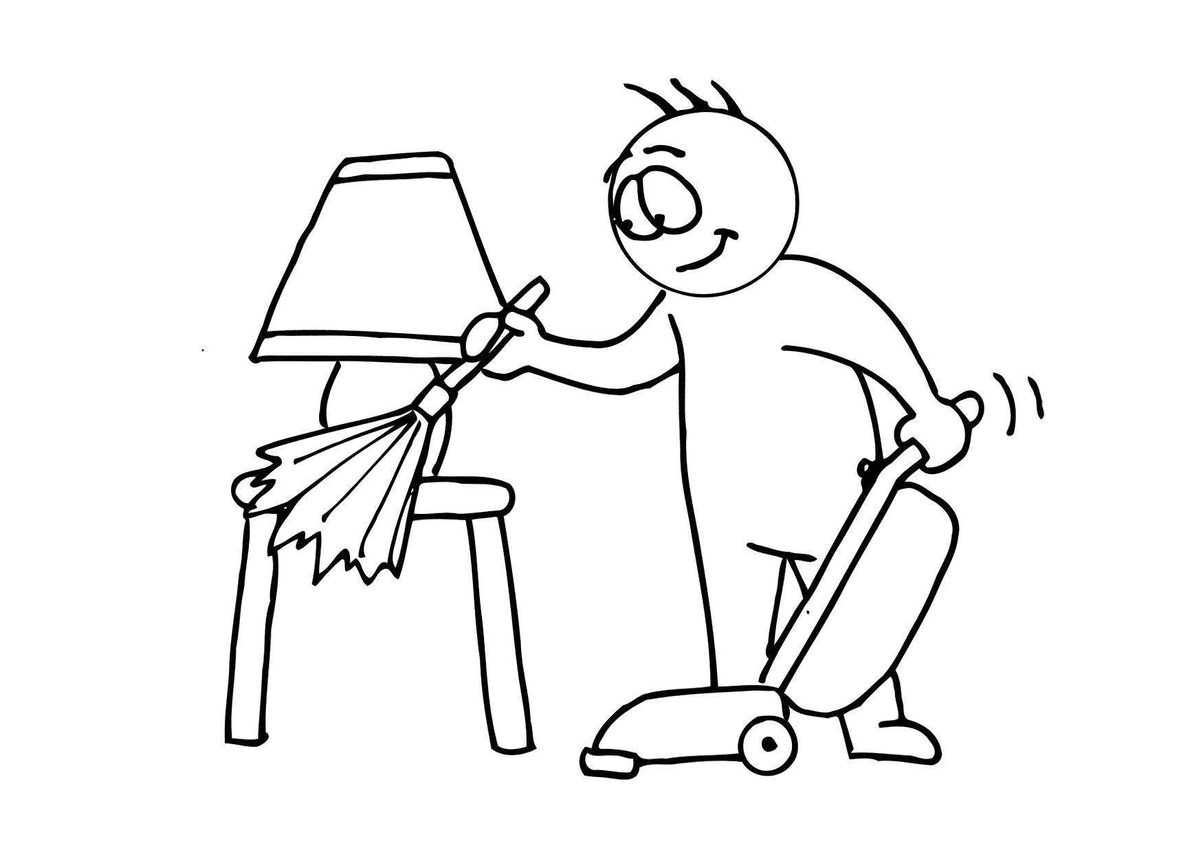 Dibujo para colorear limpieza