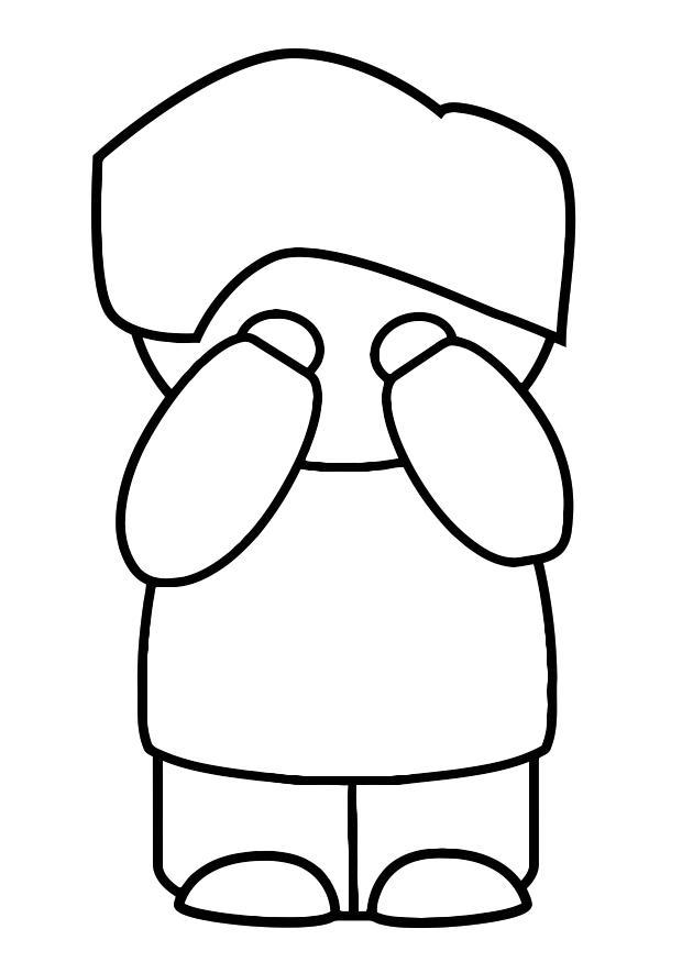 Dibujo para colorear llorar