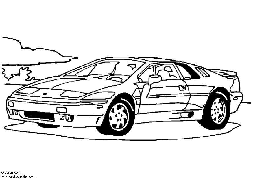 Dibujo para colorear lotus esprit