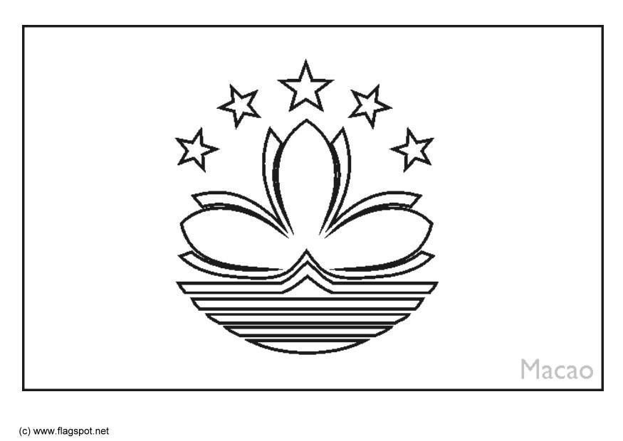 Dibujo para colorear macao